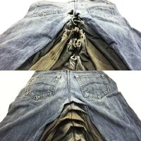 Crotch repair jeans